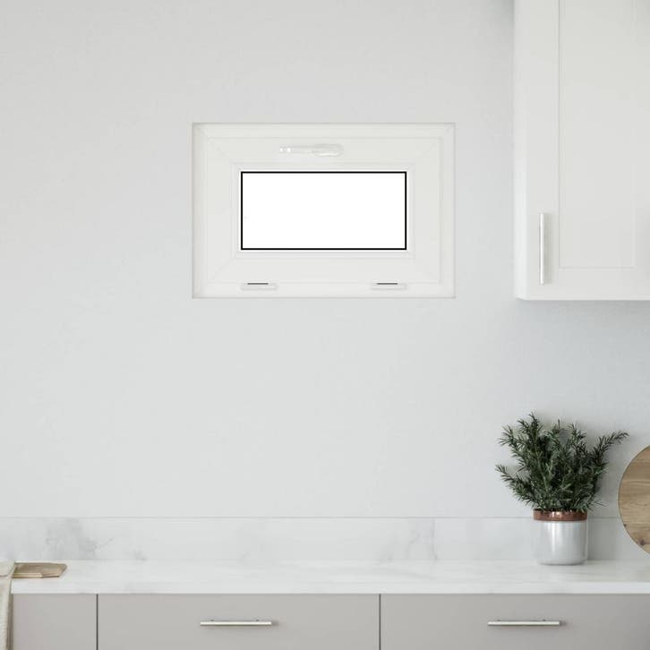 vidaXL Kelderraam RISOR 60 x 40 cm PVC en Glas, Doe-het-zelf en Bouw, Raamkozijnen en Schuifdeuren, Nieuw, Verzenden
