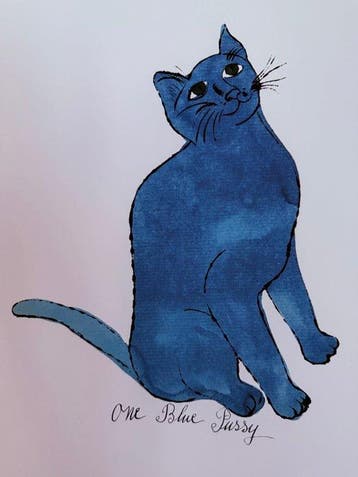 Andy Warhol - “One Blue Pussy, 1954”.