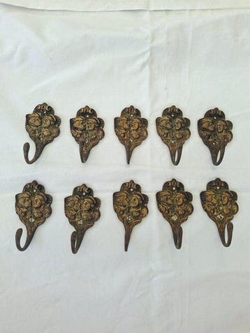 Set kapstokhaken (10) - Brons