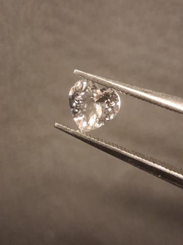 Natural Very light pink Morganite - 0.435 ct - heart - unhea, Verzenden