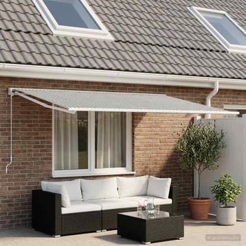 vidaXL Vervangingsdoek voor zonnescherm Antraciet en Wit 350, Verzenden
