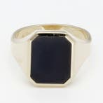 Ring - 14 karaat Geel goud - Onyx, Nieuw