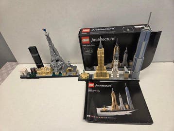 Lego Set - Architecture - LEGO 21028 New York + LEGO Paris, Nieuw