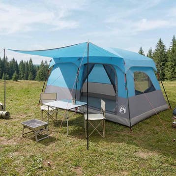vidaXL Familietent 10-persoons Blauw Polyester en Staal, Verzenden