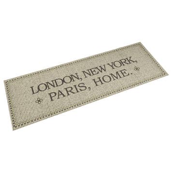 vidaXL Keukenmat wasbaar Home-tekst 45x150 cm fluweel, Verzenden, Nieuw