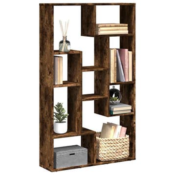vidaXL Boekenkast 72x20x120,5 cm bewerkt hout gerookt, Verzenden
