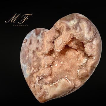Premium - Hart in roze amethist - XXL Hart - Hoogte: 140 mm