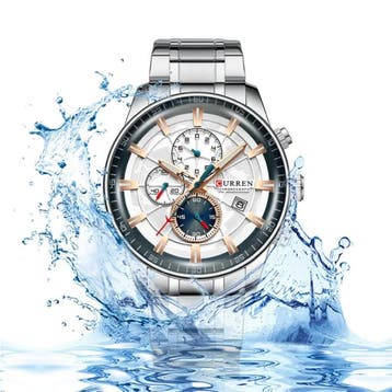 Staal Luxe Horloge - Bandje Analoog Kwarts Roestvrij Uurwerk, Verzenden