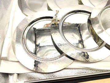 Plaque de charge (6) - Set de dessous-de-plat pour six, Antiek en Kunst, Antiek | Meubels | Tafels
