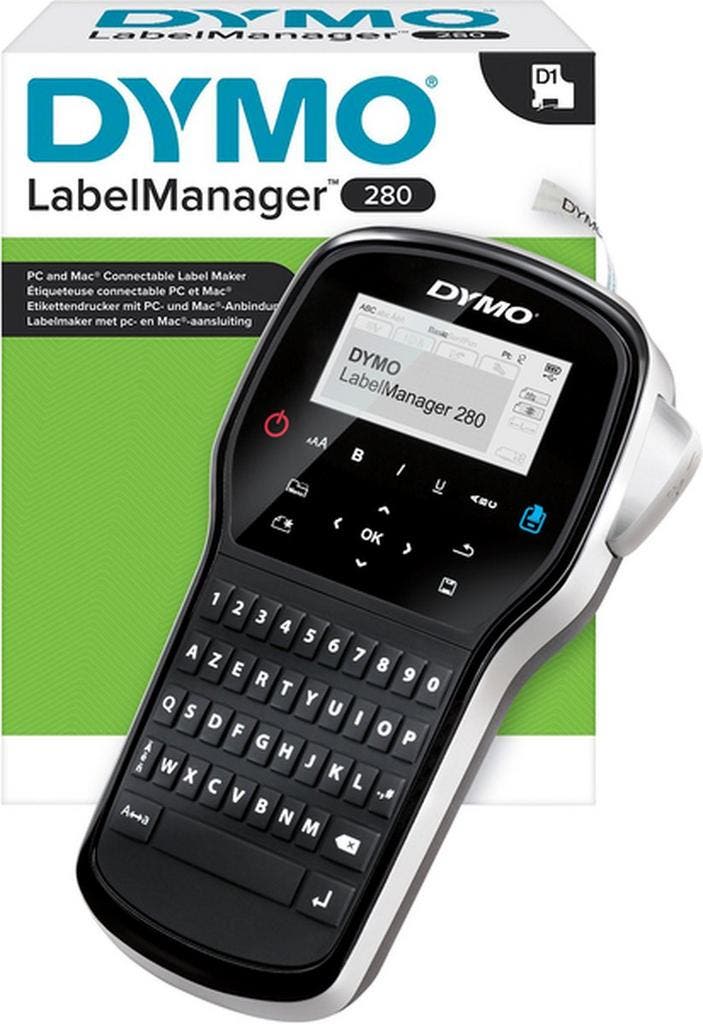 DYMO LabelManager 280-labelmaker AZERTY — Zeer goed, Zakelijke goederen, Kantoor en Winkelinrichting | Kantoorartikelen, Verzenden