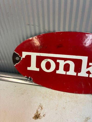Tonka – Ovaal Emaille Reclamebord – Speelgoed – Vintage