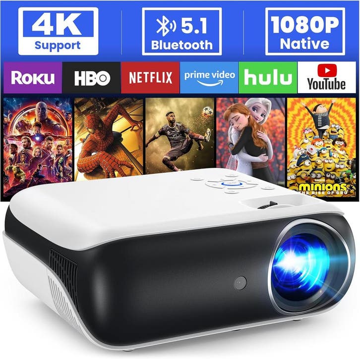 Beamer Draagbaar | Retour deal | 200 inch actie, Audio, Tv en Foto, Beamers, Full HD (1080), Zo goed als nieuw, LED, Verzenden