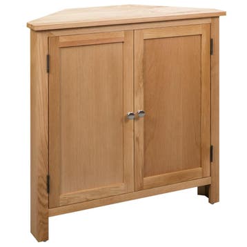 vidaXL Hoekkast 80x33,5x78 cm massief eikenhout, Verzenden