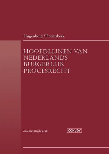 Hoofdlijnen van Nederlands Burgerlijk Procesrecht, Verzenden, Gelezen, W. Hugenholtz