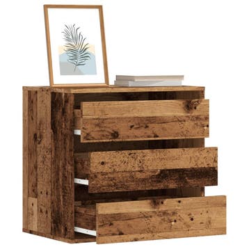 vidaXL Ladekast 60x41x58 cm bewerkt hout oud houtkleurig, Verzenden