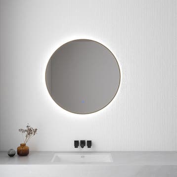 LED Spiegel 80cm 18W | Geborsteld Messing | Dimbaar Touch, Huis en Inrichting, Verzenden, Nieuw