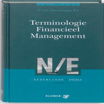 Terminologie financieel management Nederlands / Engels boek, Boeken, Verzenden, Zo goed als nieuw, F. van Amerongen
