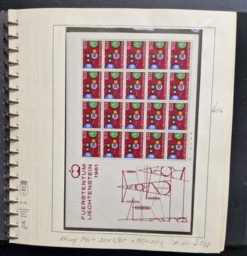 Liechtenstein 1961/2013 - Groot aantal complete Kleinbogen +, Postzegels en Munten, Gestempeld