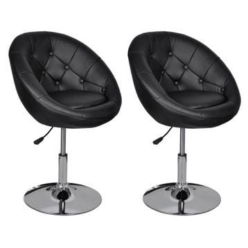 Barstoelen Chroom | Retour Deal | Nu 74% goedkoper, Huis en Inrichting, Verzenden, In hoogte verstelbaar, 60 tot 90 cm, Zo goed als nieuw