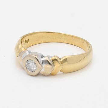 Ring - 18 karaat Geel goud Diamant (Natuurlijk) - Solitair, Bijoux, Sacs & Beauté