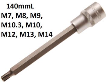 Bgs Technic Bit dop ribe, m7x140, 1/2, Verzenden, Nieuw