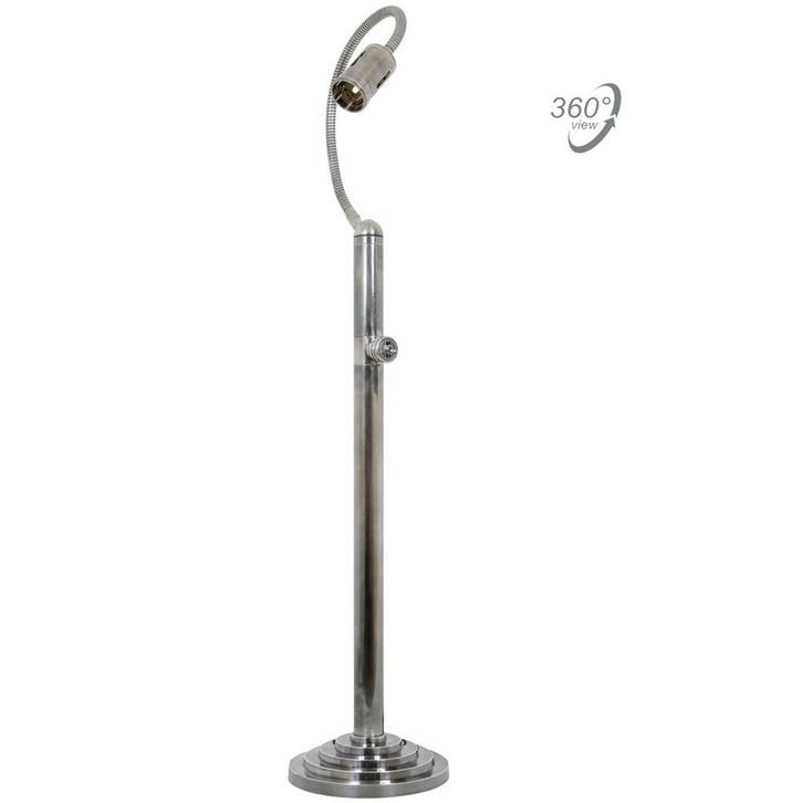 Staande lampen Messing Vloerlamp Valdez Antiek Zilver, Huis en Inrichting, Lampen | Vloerlampen, Verzenden