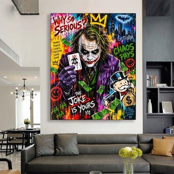 Joker - Heath Ledger con stile artistico Alec Monopoly -, Nieuw