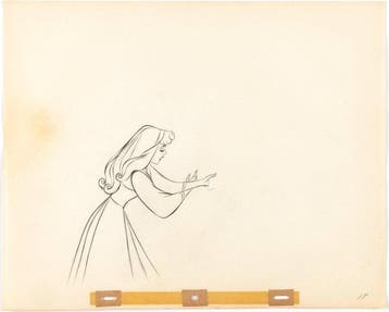 Walt Disney - Briar Rose-animatietekening Once Upon a