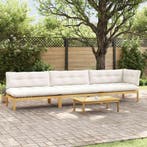 vidaXL 4 Stuk Tuinpallet Sofa Eenheden Massief Acacia Hout, Tuin en Terras, Verzenden, Nieuw