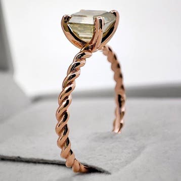 Zonder minimumprijs - Ring - 14 karaat Roségoud - 1.56ct., Handtassen en Accessoires, Nieuw