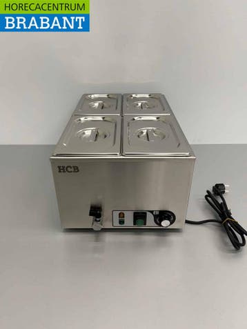 HCB RVS Bain marie 4 x 1/4 GN 230V Horeca, Ophalen of Verzenden