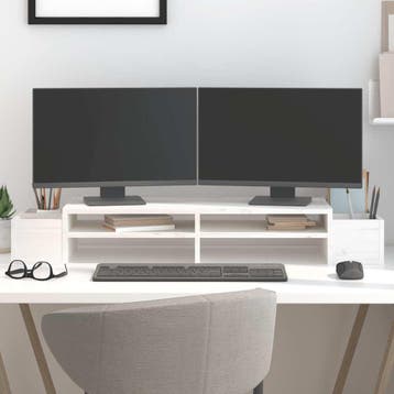 vidaXL Monitorstandaard 100x27,5x15 cm massief grenenhout, Verzenden