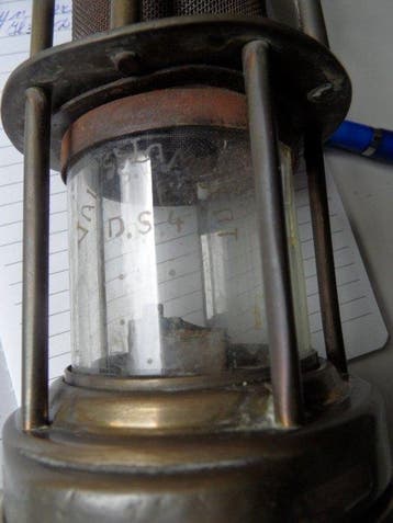 Petroleumlamp - Glas, Messing