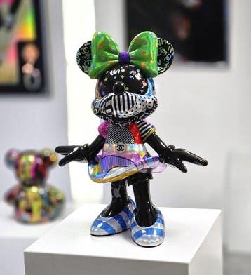 Patryk Konrad - Minnie Mouse Pop Art Sculpture: Holographic, Antiek en Kunst