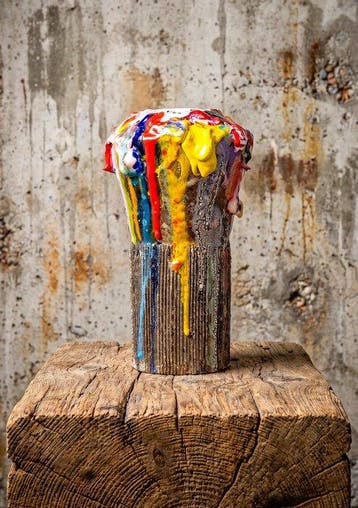 Max Modolo - Max Modolo - Vase - Grès - Plaisir des couleurs, Antiquités & Art