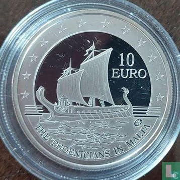 Malta 10 euro 2011 (PROOF) The Phoenicians in Malta, Postzegels en Munten, Verzenden, Overige landen, Zilver, 10 euro