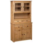 vidaXL Hoge kast Panama Range 93x40,5x180 cm massief, Huis en Inrichting, Kasten | Overige, Verzenden, Nieuw