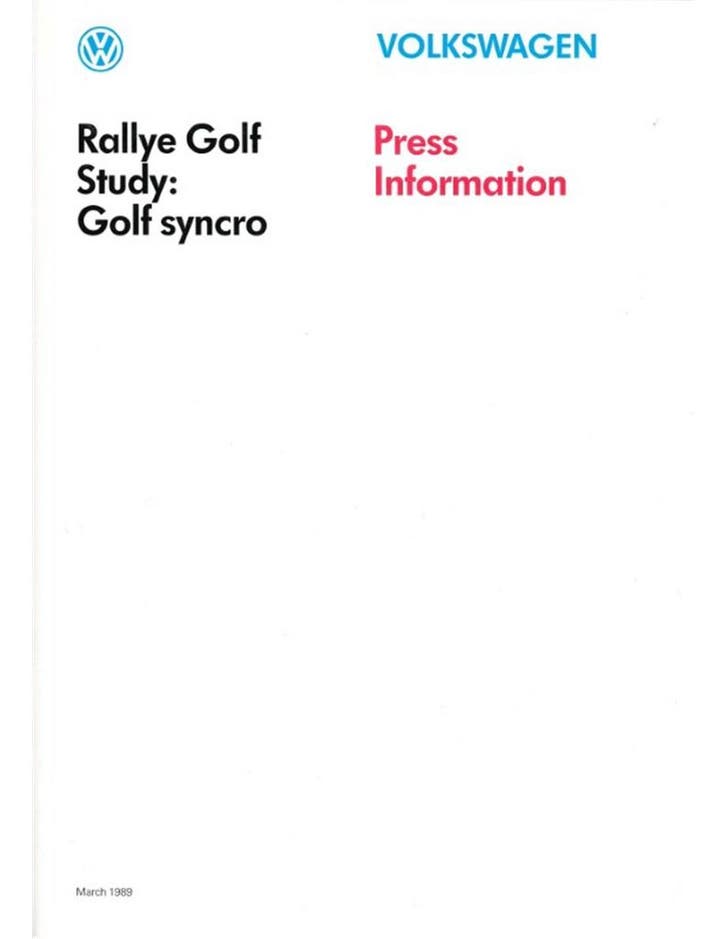 1989 VOLKSWAGEN GENEVE PERSMAP FRANS, Livres, Autos | Brochures & Magazines, Enlèvement ou Envoi