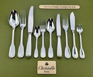 Christofle - Tafelservies voor 12 (126) - Vendôme Coquille -, Antiek en Kunst