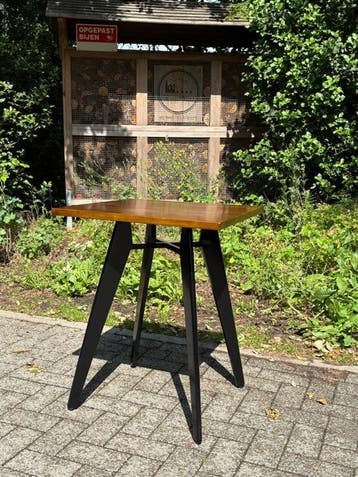 Rotor ‘4’ tafel | 60 cm  | zwart onderstel (30 op voorraad), Ophalen of Verzenden, Nieuw in verpakking, Meubilair