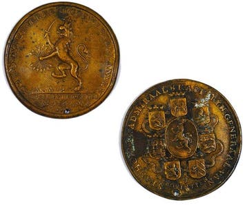Nederland. Willem IV. Two commemorative medals for his, Postzegels en Munten