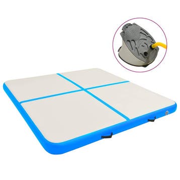 vidaXL Gymnastiekmat met pomp opblaasbaar 200x200x15 cm PVC, Verzenden, Nieuw