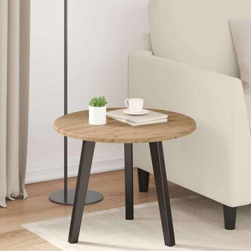 vidaXL Tafelblad Ø 50 x 1,5 cm Rond Bewerkt hout Artisanaal, Verzenden
