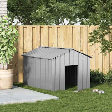vidaXL Hondenhok met dak 113x153x101 cm gegalvaniseerd staal, Verzenden