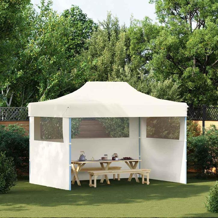 vidaXL Partytent met 3 zijwanden inklapbaar 3x4 m staal, Jardin & Terrasse, Tonnelles, Envoi