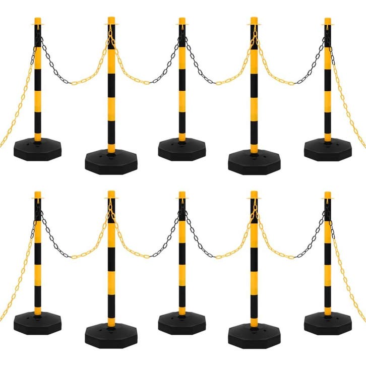 vidaXL Kettingpalenset met kunststof ketting 10 m, Maison & Meubles, Accessoires pour la Maison | Décorations murale, Envoi