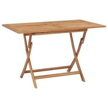 vidaXL Tuintafel inklapbaar 120x70x75 cm massief teakhout, Tuin en Terras, Tuintafels, Verzenden, Nieuw