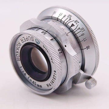 Chiyoko Super Rokkor 2.8/45mm L39 CLA´d 2026 | Cameralens, Nieuw