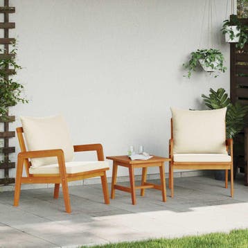 vidaXL Bistroset 3 st Bruin Massief Acacia Hout, Verzenden, Nieuw