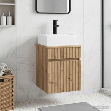 vidaXL Wandgemaakte spoelbak wastafel Artisanaal eiken, Verzenden, Nieuw